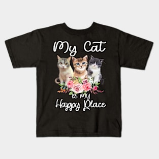 Cat Happy Place Kids T-Shirt